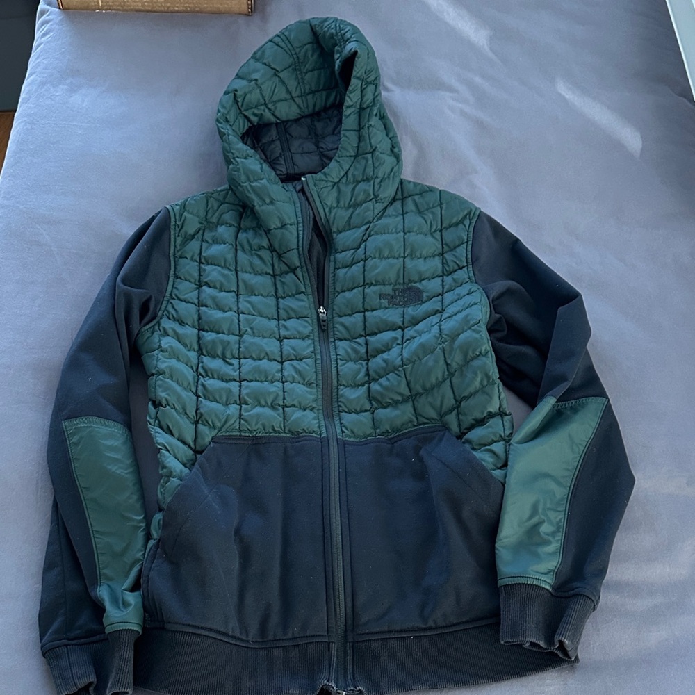 The North Face Green and Black Puffer Jacket